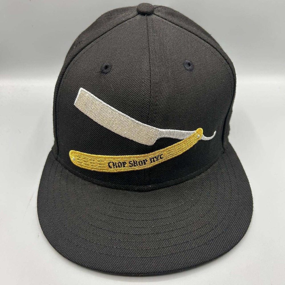 Frank's Chop Shop Hat Men 7 3/8 Black 59Fifty New Era Fitted Cap Wool